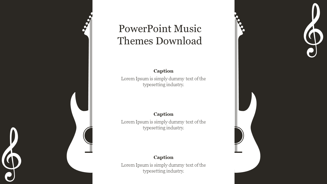 Free - Best Black And White PowerPoint Music Themes Download 